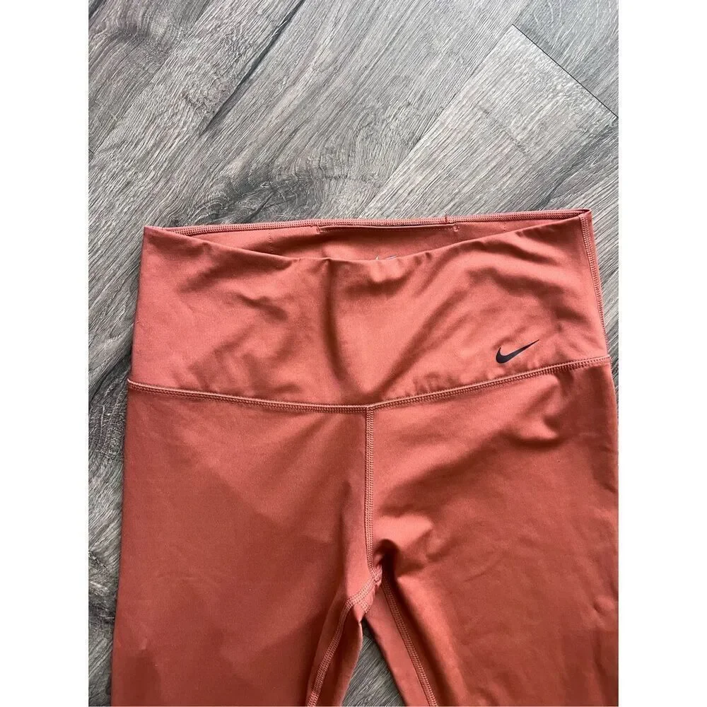Nike Power 7/8 Training Legging Womens L Dusty Peach BQ8633-252 Yoga Gym